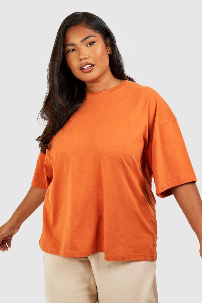Womens Plus Basic T-Shirt - Orange - 22, Orange