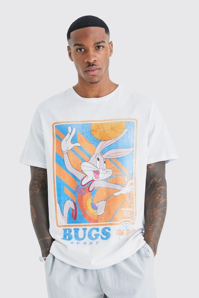 Men's Oversized Bugs Bunny License T-Shirt - Cream - L, Cream