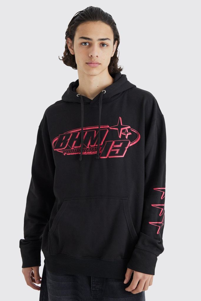 Men's Varsity Graphic Hoodie - Black - L, Black