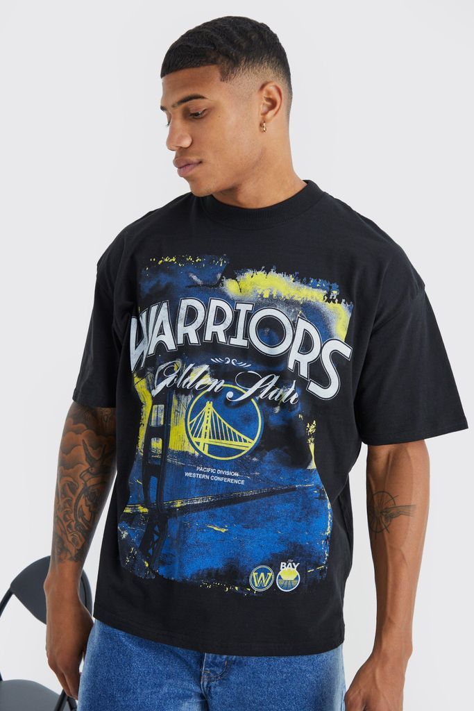 Men's Golden State Warriors Nba License T Shirt - Black - M, Black