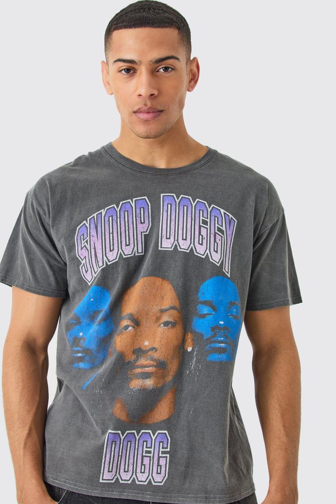 Men's Loose Snoop Dogg Wash License T-Shirt - Grey - S, Grey