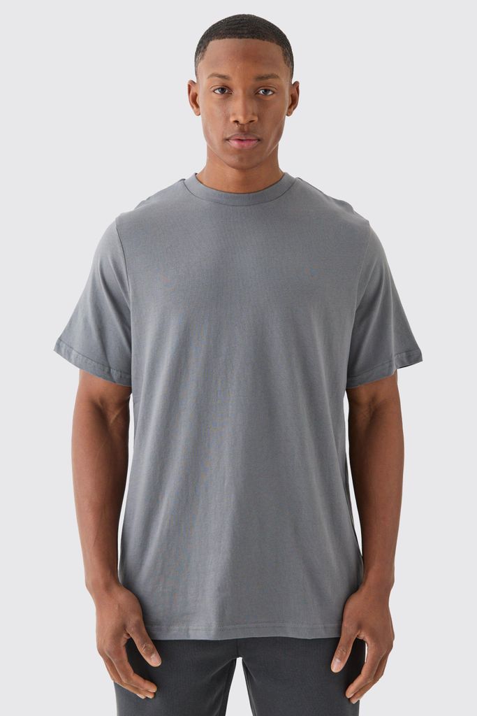 Men's Basic Crew Neck T-Shirt - Grey - S, Grey