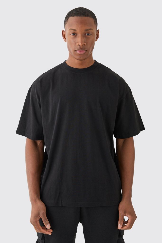 Men's 2 Pack Oversized T-Shirt - Black - S, Black