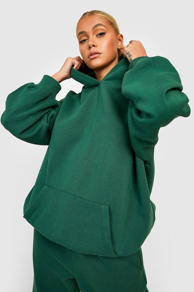Womens Basic Oversized Hoodie - Green - M, Green