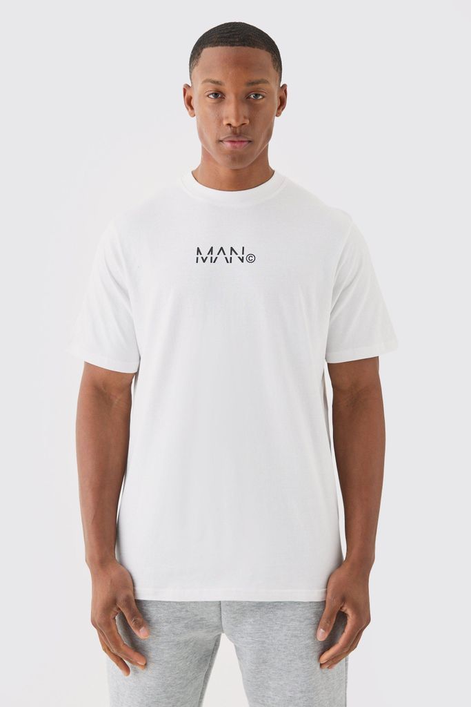 Men's Original Man Print T-Shirt - White - S, White