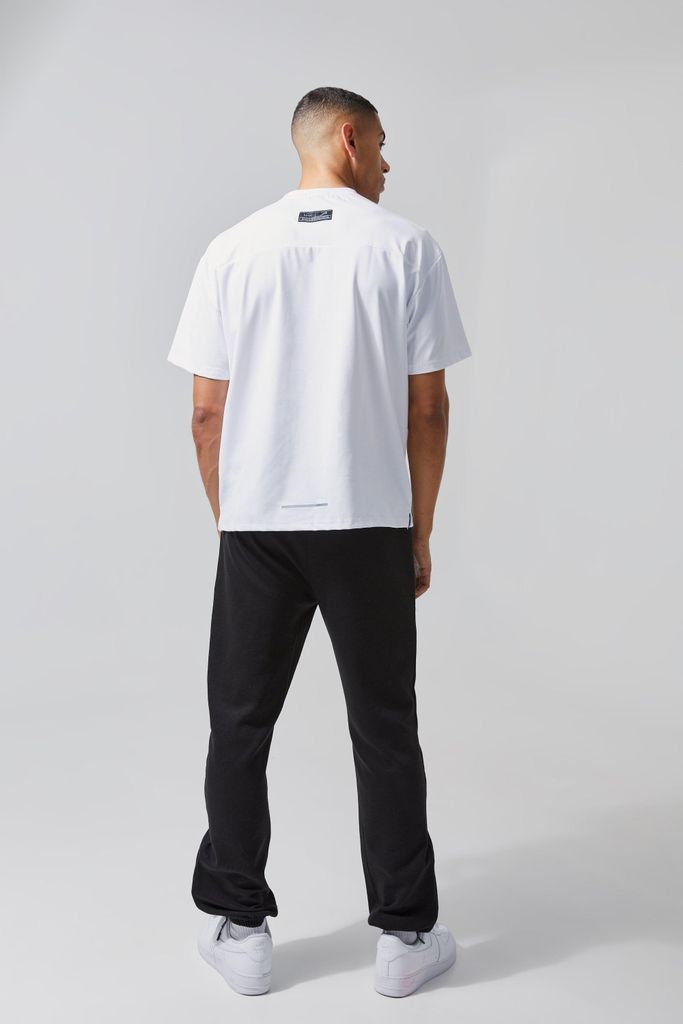 Men's Man Active Oversized Performance T-Shirt - White - L, White