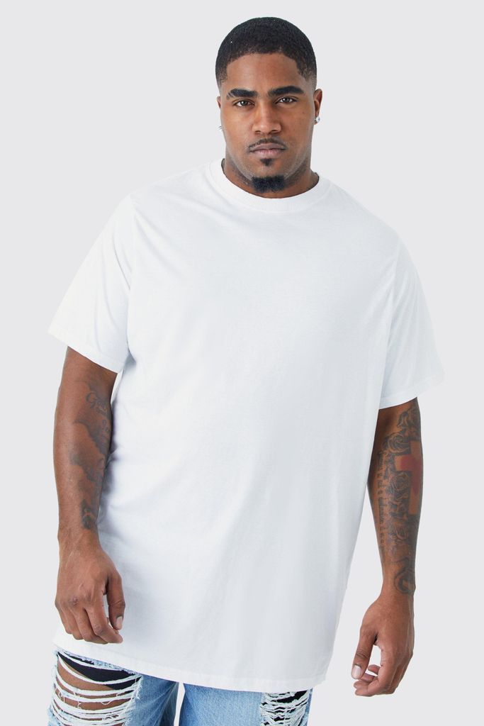 Men's Plus Longline Fit T-Shirt - White - Xxl, White