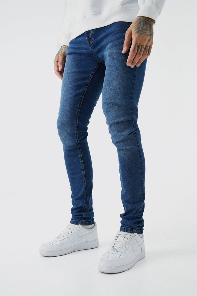 Men's Tall Skinny Stretch Stacked Jeans - Blue - 32, Blue