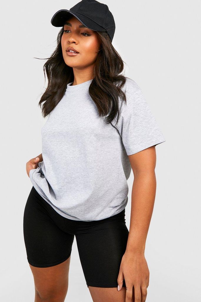 Womens Plus Basic Scoop Neck T-Shirt - Grey - 26, Grey