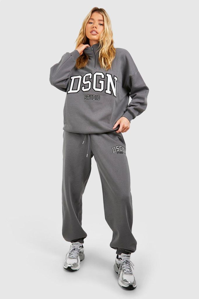 Womens Dsgn Studio Applique Oversized Jogger - Grey - L, Grey