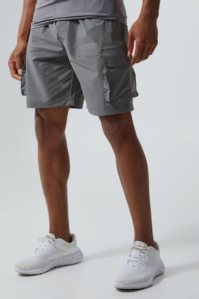 Men's Active Cargo Shorts - Grey - L, Grey