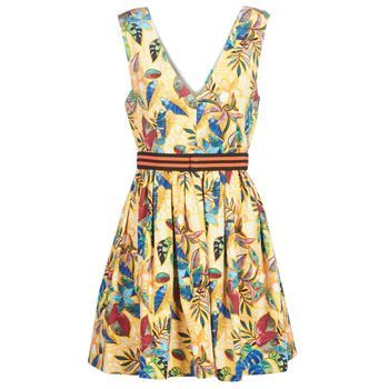  ROBY  women's Dress in Yellow