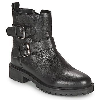 HOARA  women's Low Ankle Boots in Black. Sizes available:3,7.5