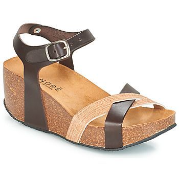 HERA  women's Sandals in Brown. Sizes available:4