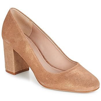 PENSIVE  women's Court Shoes in Gold. Sizes available:4,5