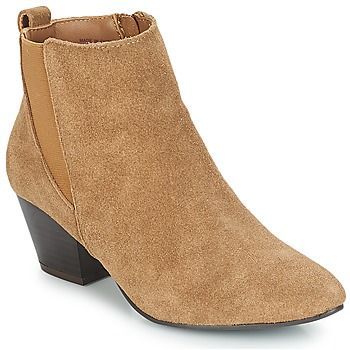 CALIMITY  women's Low Ankle Boots in Beige. Sizes available:7.5