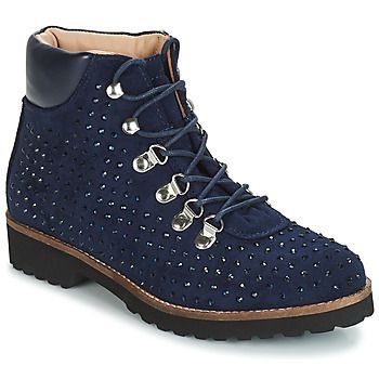 CALCEDOINE  women's Mid Boots in Blue. Sizes available:3.5