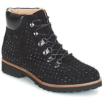 CALCEDOINE  women's Mid Boots in Black. Sizes available:3.5,7.5