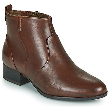 YAMILA  women's Low Ankle Boots in Brown. Sizes available:3.5,4