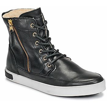 CW96  women's Shoes (High-top Trainers) in Black