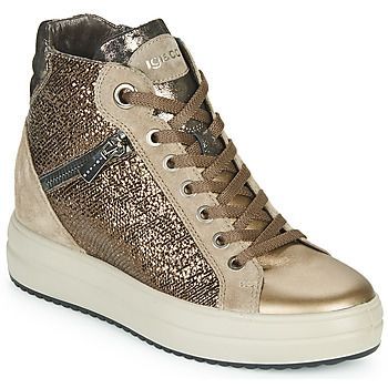 DONNA SHIRLEY  women's Shoes (High-top Trainers) in Beige
