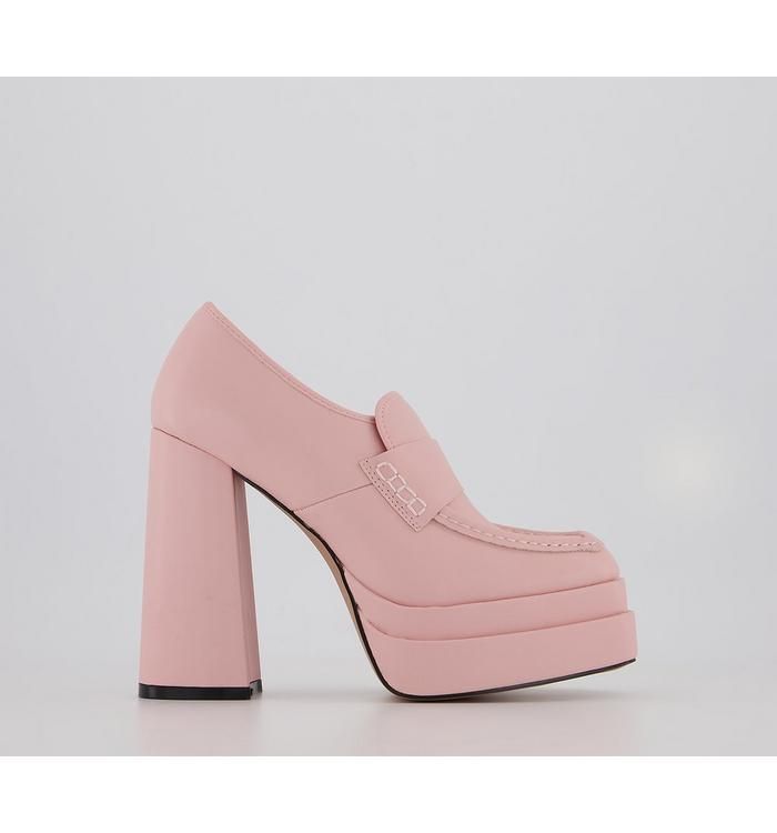 Fancy Platform Loafers Pink