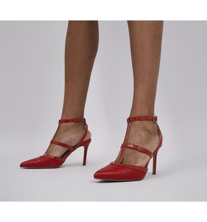 Marsha Multistrap Courts Red Patent