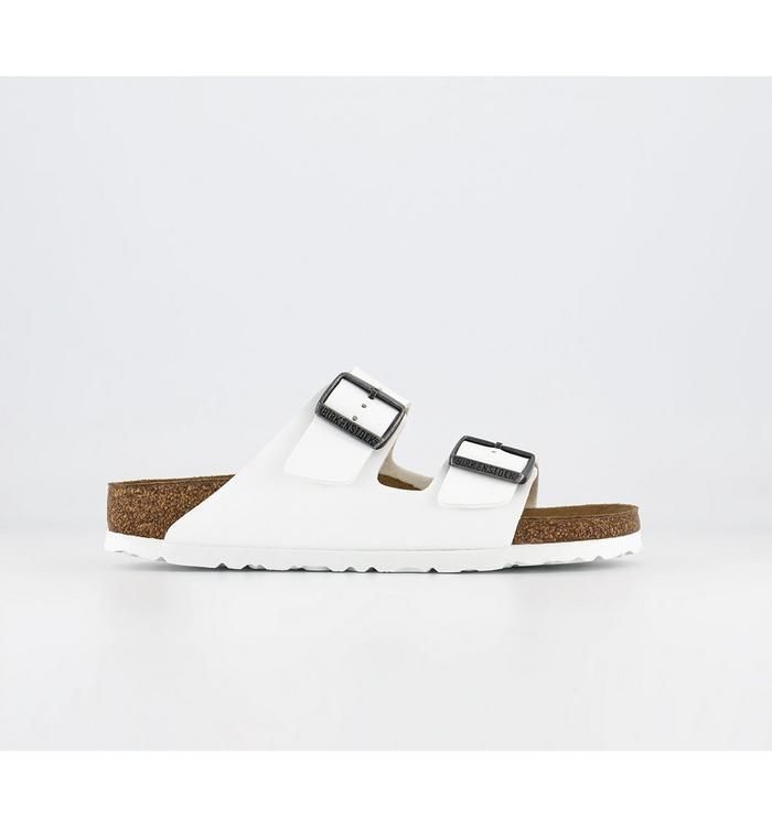 Arizona Two Strap Sandals White Birko