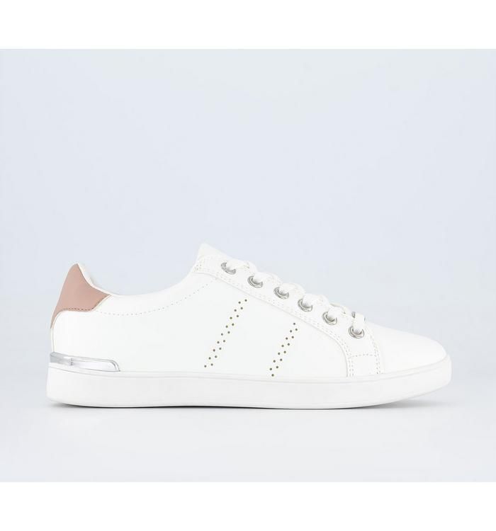 Forceful Lace Up Trainers White Blush Mix