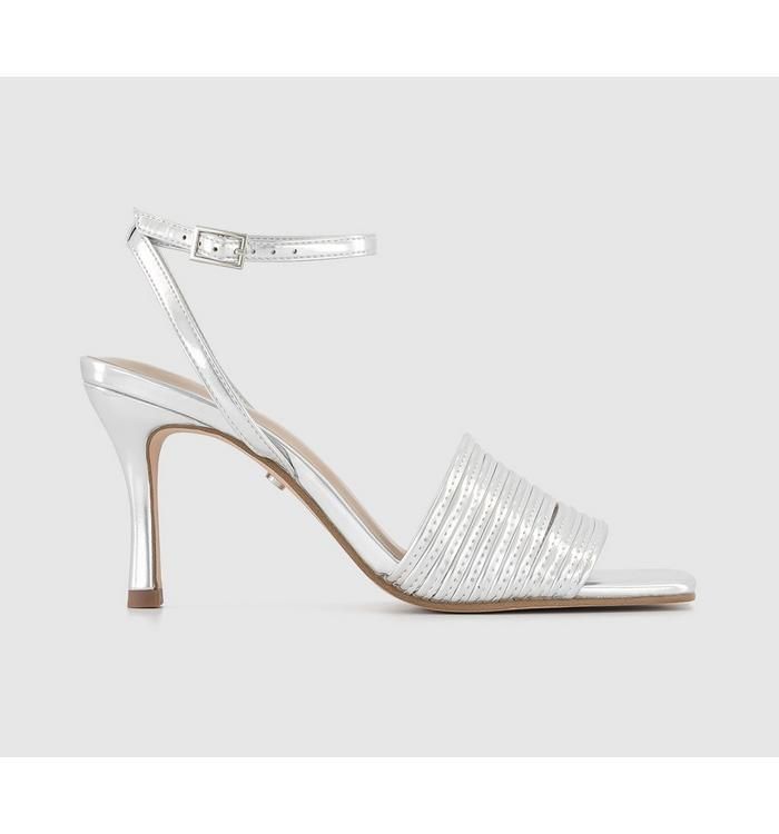 Mimosa Strappy Heeled Sandals Silver