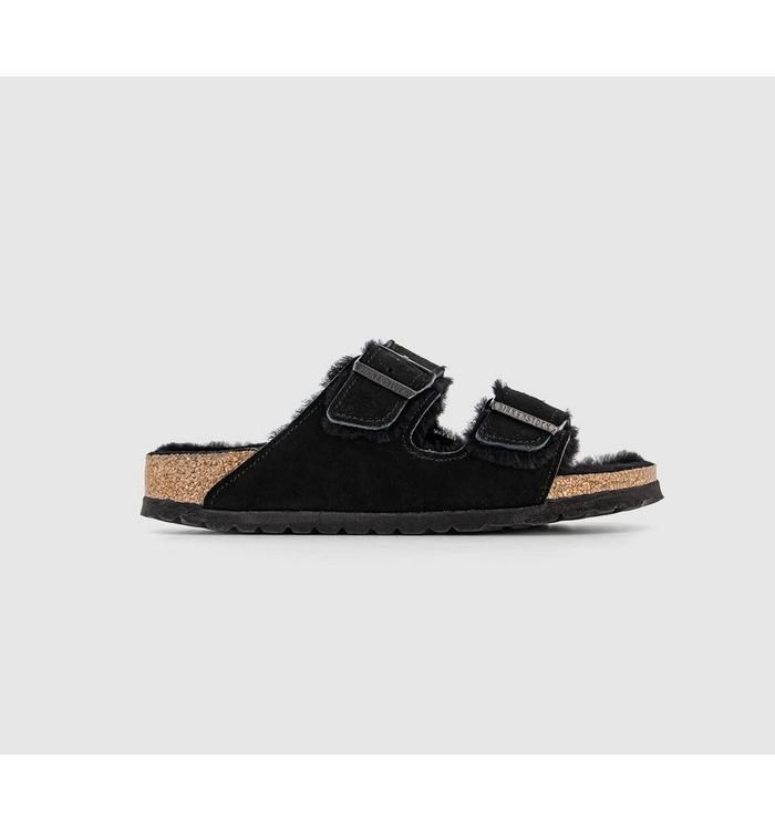 Arizona Shearling Sandals Black