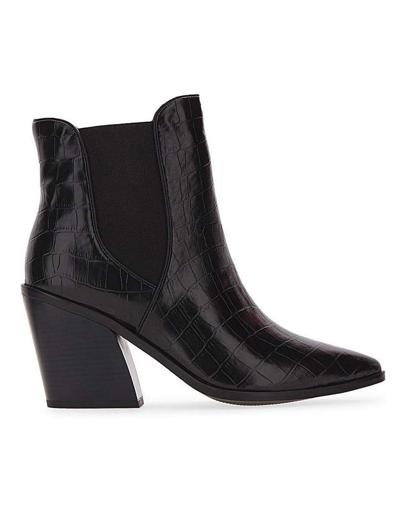 Avens Croc Ankle Boots Extra Wide Fit