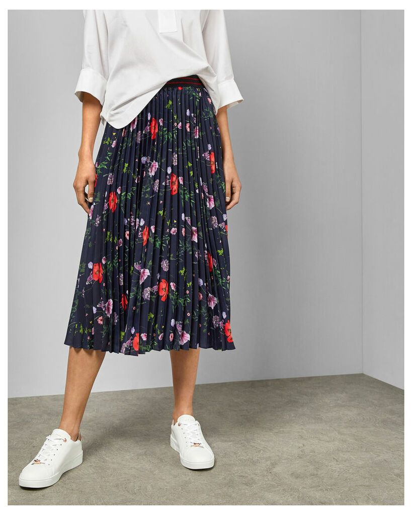 Hedgerow Pleated Midi Skirt