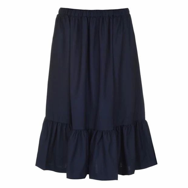 Flounce Layered Midi Skirt