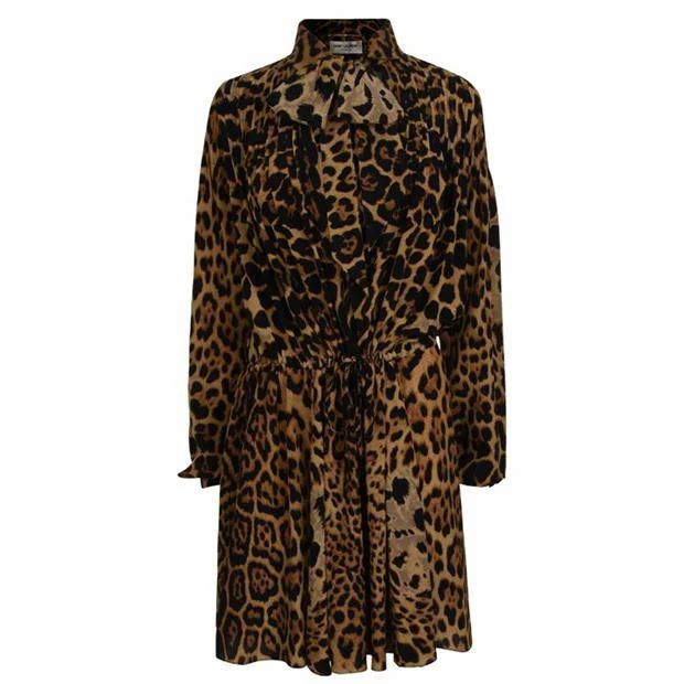 Silk Leopard Print Dress