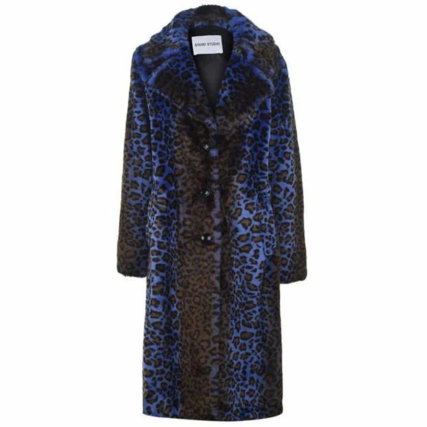 Fanny Acidic Leopard Faux Fur Coat