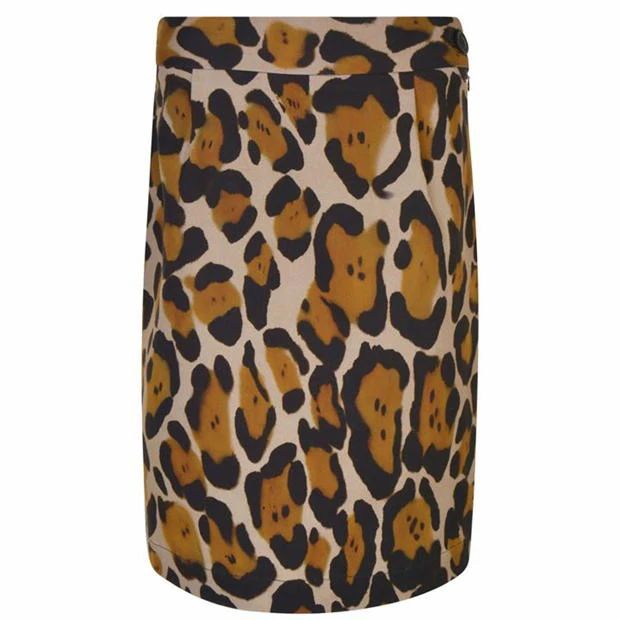 Leopard Printed Mini Pencil Skirt