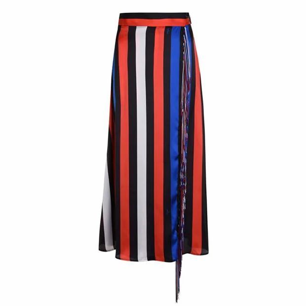 Stripe Fringe Skirt