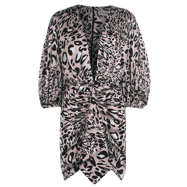 Low Cut Leopard Print Dress