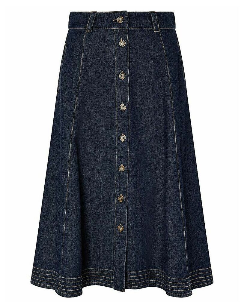 Monsoon Thea Organic Cotton Denim Skirt