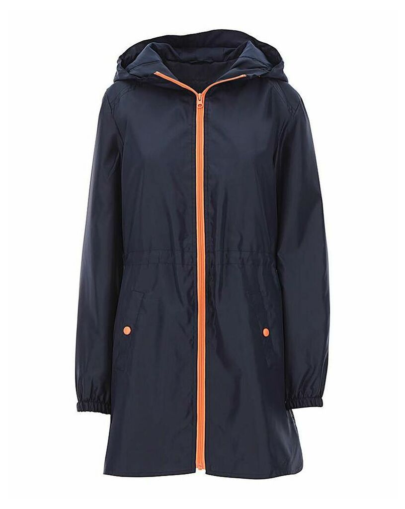 Navy/Coral Contrast Pac-A-Parka