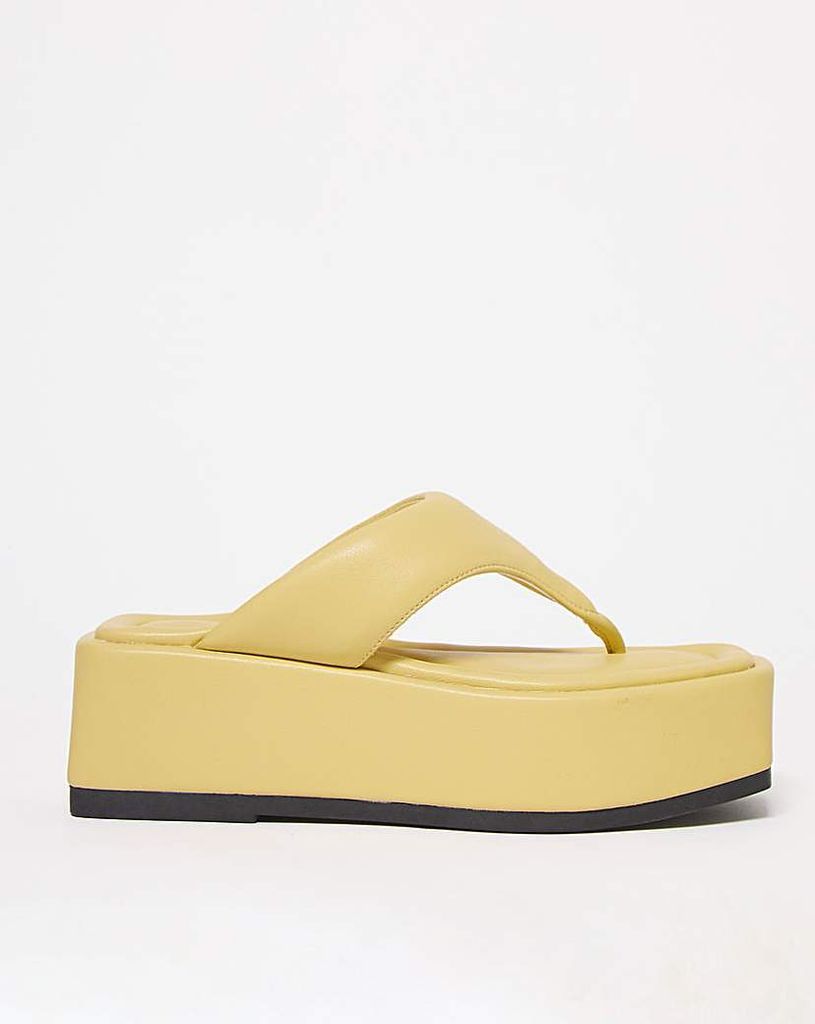 Soft Padded Toe Post Sandals Wide Fit