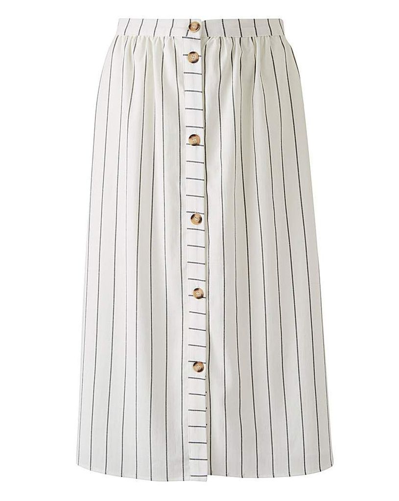 Curve Stripe Midi Skirt