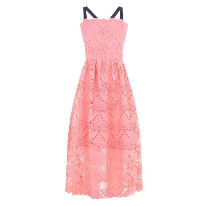 Lace Dress - Coral Pink