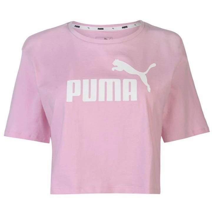Puma Essential Logo Crop T Shirt - Pale Pink 21
