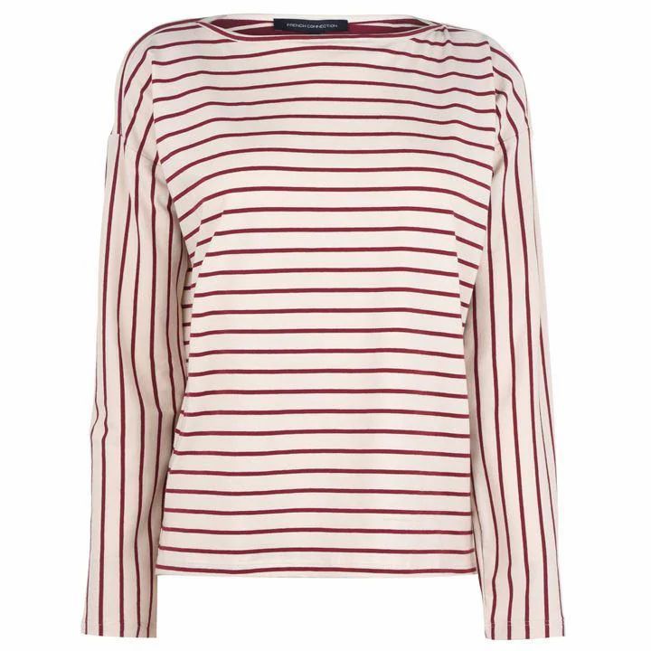 Connection Rosana Long Sleeve Sweater - Cream/Rhubarb