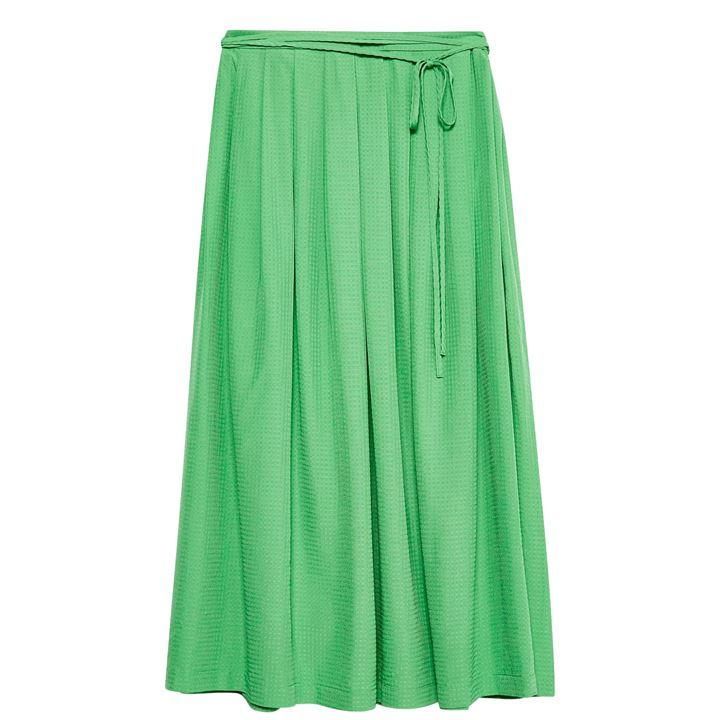 Tibshelf Textured Midi Skirt - Green