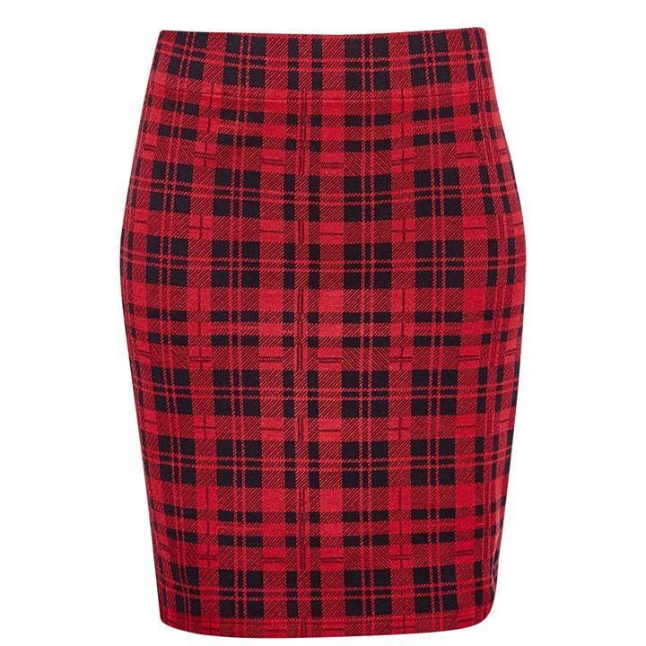 Bodmin Tartan Tube Skirt - Red