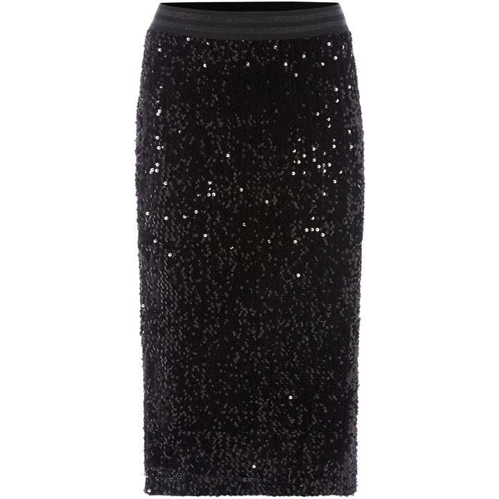 Sequin detail skirt - Black