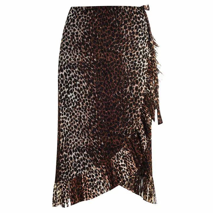 Leopard Wrap Skirt - Multi-Coloured